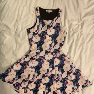 Girls miss behave floral dress
